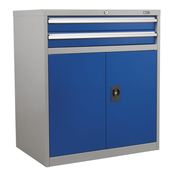 Sealey API8810 Industrial Cabinet 2 Drawer & 1 Shelf Double Locker