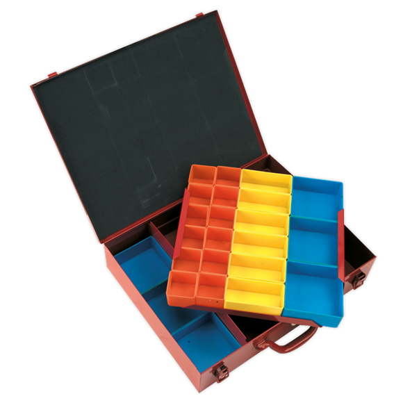 Sealey APMC27 Metal Case 2-Layer with 27 Storage Bins