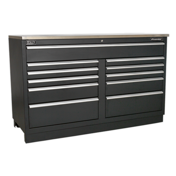 Sealey APMS04 Modular Floor Cabinet 11 Drawer 1550mm Heavy-Duty