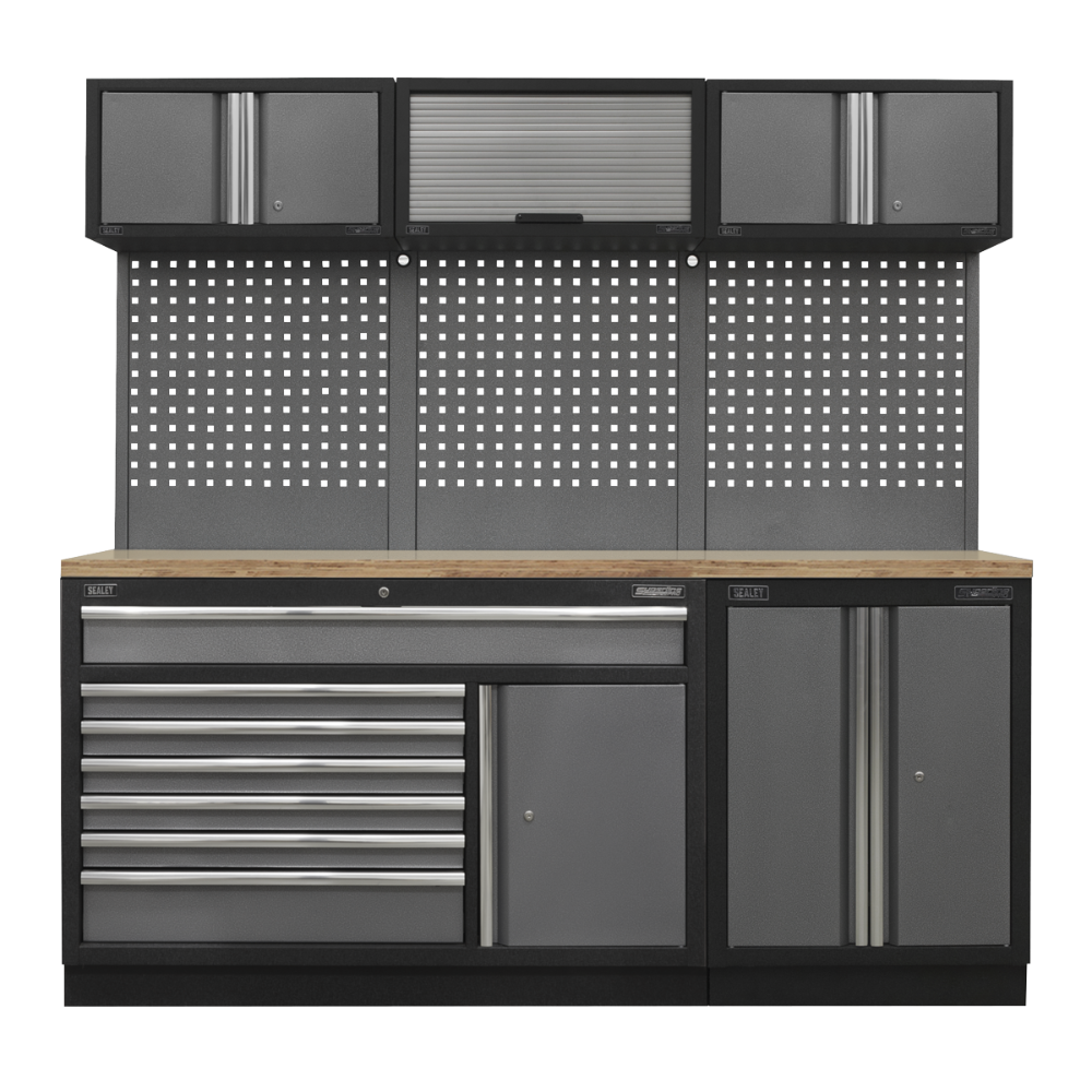 Sealey APMSSTACK11W Superline Pro 2.04m Storage System - Pressed Wood Worktop