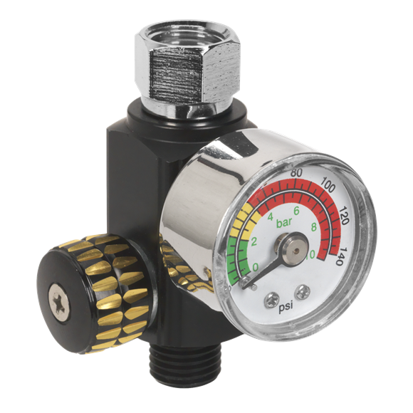 Sealey AR01 On-Gun Air Pressure Regulator/Gauge