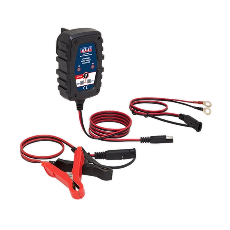 Sealey AUTOCHARGE100HF Compact Auto Smart Charger 1A 6/12V