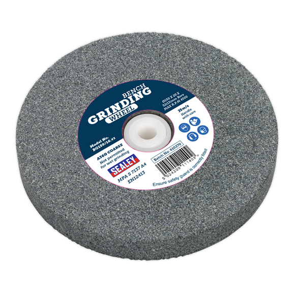 Sealey BG150/16 Grinding Stone Ø150 x 20mm Ø32(Ø13)mm Bore A36Q Coarse