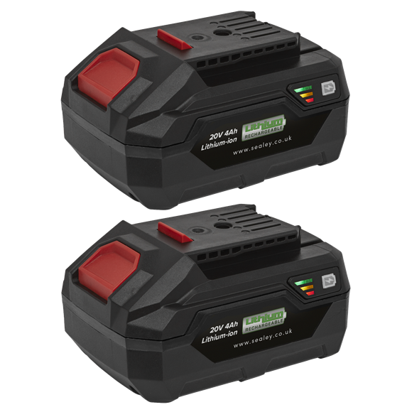 Sealey BK04 Power Tool Battery Pack 20V 4Ah Kit for SV20V Series
