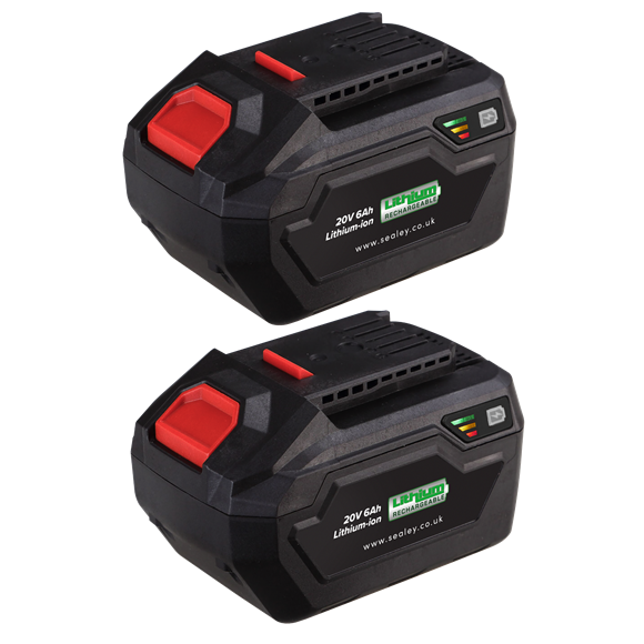 Sealey BK06 Power Tool Battery Pack 20V 6Ah Kit for SV20V Series