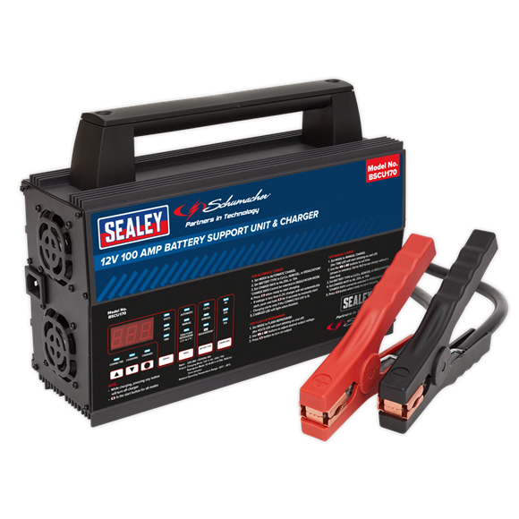 Sealey BSCU170 Schumacher® Battery Support Unit & Charger - 12V 100A