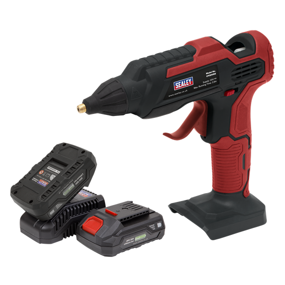 Sealey CP20VGGKIT Cordless Glue Gun Kit 20V - 2 Batteries