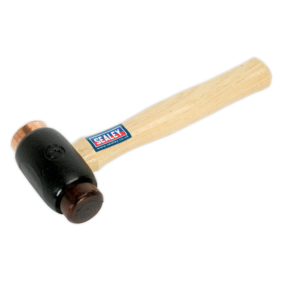 Sealey CRF35 Copper/Rawhide Faced Hammer 3.5lb Hickory Shaft