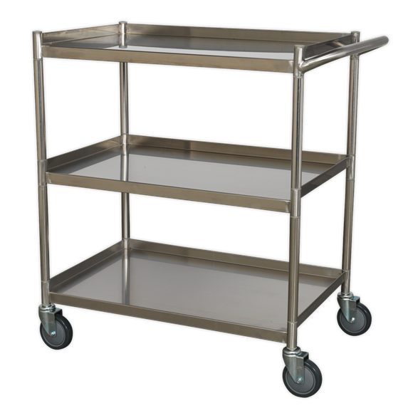 Sealey CX410SS Workshop Trolley 3-Level Stainless Steel