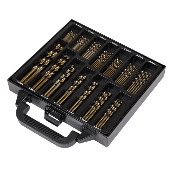 Sealey DBS99CB Drill Bit Set HSS Cobalt Fully Ground 99pc