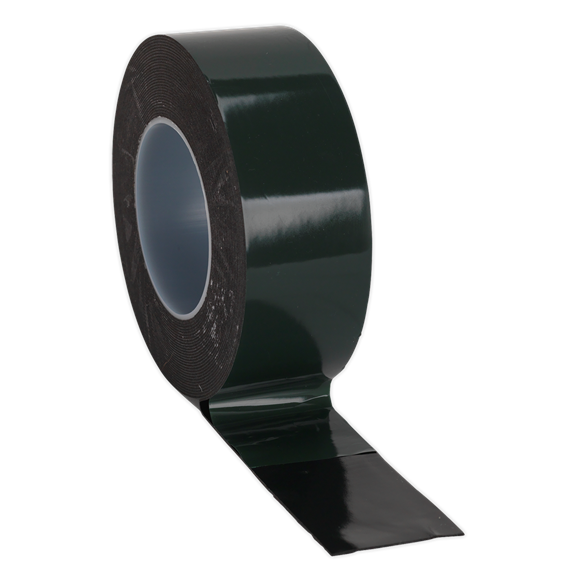 Sealey DSTG5010 Double-Sided Adhesive Foam Tape 50mm x 10m Green Backing