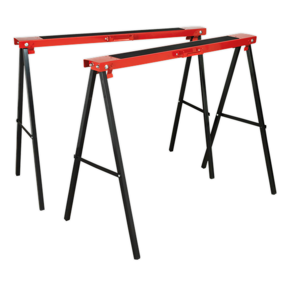 Sealey FDT2 Fold Down Trestles Pair 100kg Capacity per Trestle