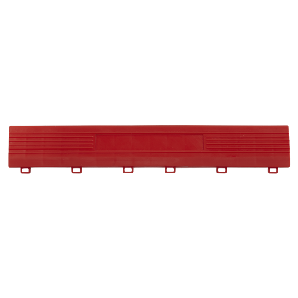 Sealey FT3ERF Polypropylene Floor Tile Edge 400 x 60mm Red Female - Pack of 6