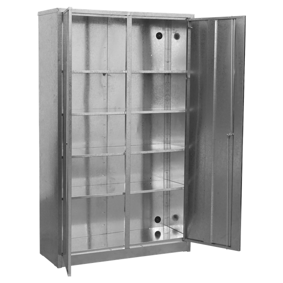Sealey GSC110385 Galvanized Steel Floor Cabinet 4-Shelf Extra-Wide