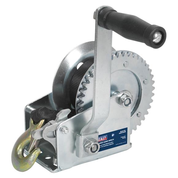 Sealey GWW1200M Geared Hand Winch 540kg Capacity with Webbing Strap