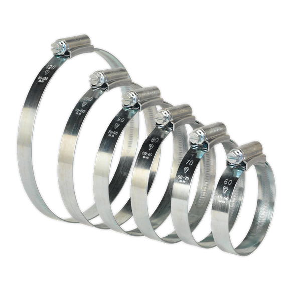 Sealey HCJ26A HI-GRIP® Hose Clip Assortment 26pc Sizes Ø45-160mm