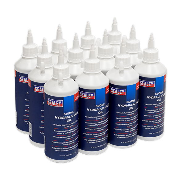 Sealey HJO/500ML Hydraulic Jack Oil 500ml Pack of 12