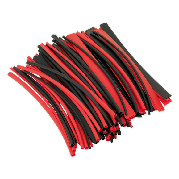 Sealey HST200BR Heat Shrink Tubing Black & Red 200mm 100pc