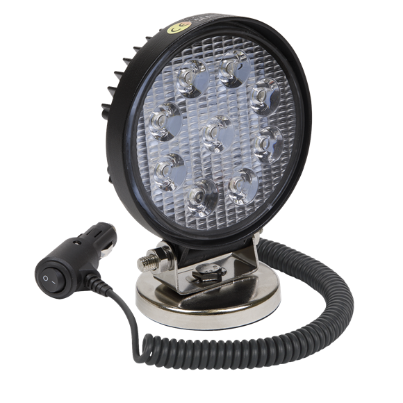 Sealey LED3RM Round Work Light with Magnetic Base 27W SMD LED