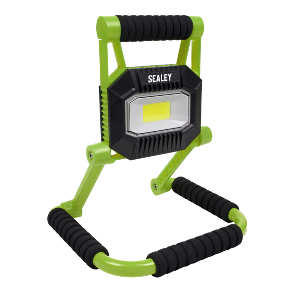 Sealey LEDFL10W Rechargeable Portable Fold Flat Floodlight 10W COB LED Lithium-ion