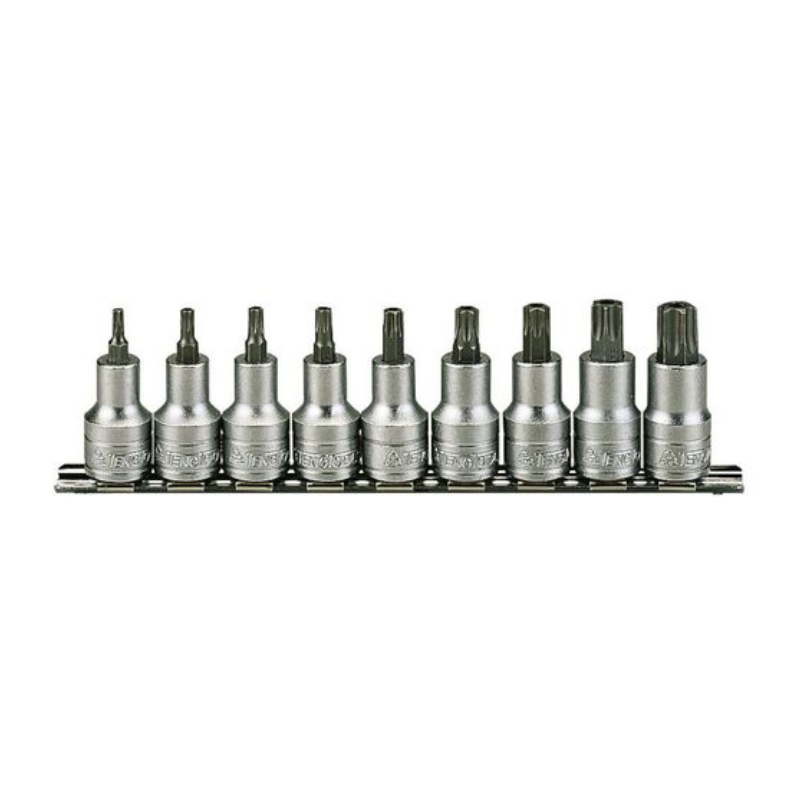 Teng M1213TX Socket Clip Rail Set of 9 Internal TORX 1/2in Drive