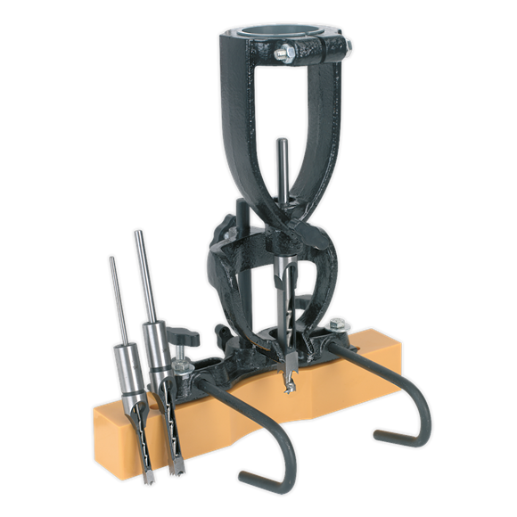 Sealey MA10 Wood Mortising Attachment 40-65mm with Chisels