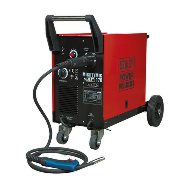 Sealey MIGHTYMIG170 Professional Gas/Gasless MIG Welder with Euro Torch 170A