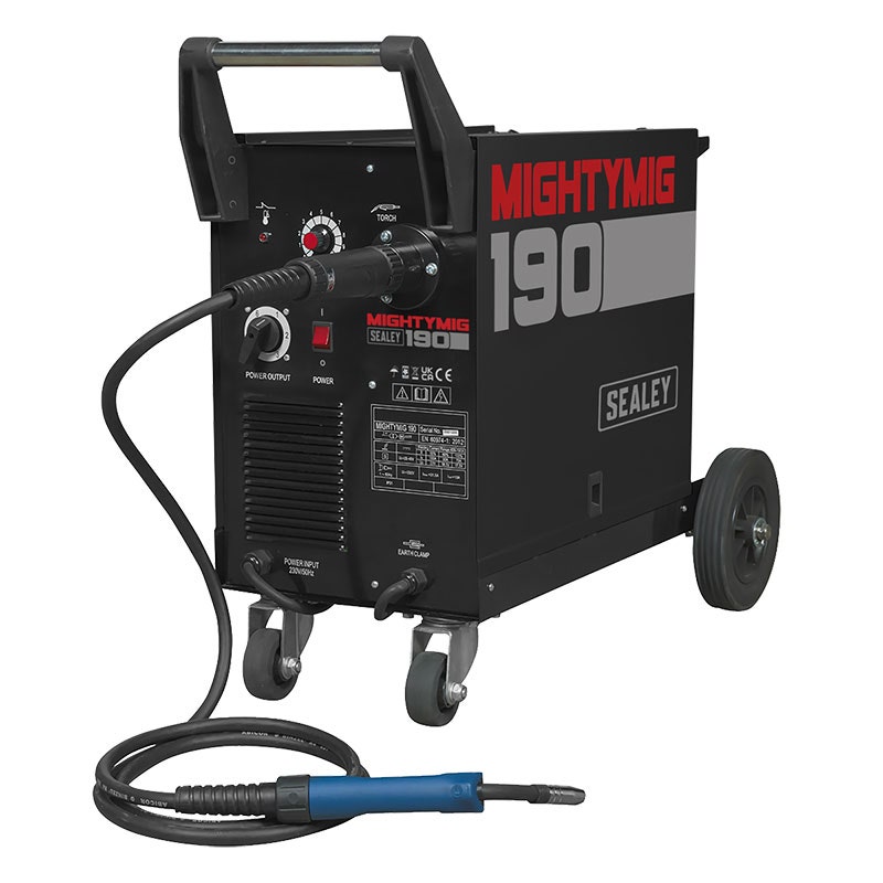 Sealey MIGHTYMIG190 Professional Gas/No-Gas MIG Welder 190Amp with Euro Torch