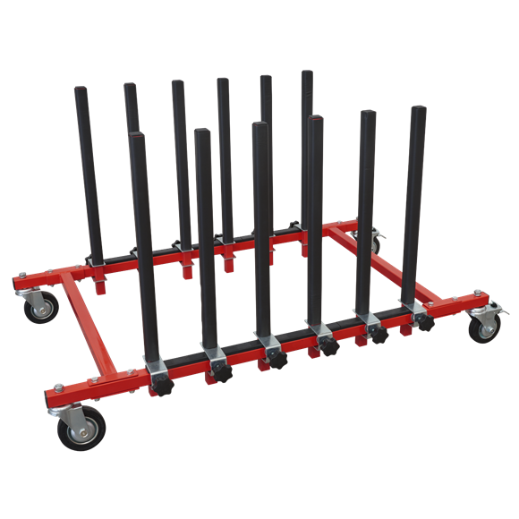 Sealey MK76 Panel Storage Rack Mobile Holds 5 Panels