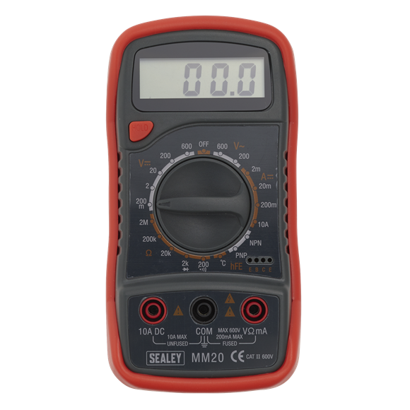 Sealey MM20 Digital Multimeter 8-Function with Thermocouple