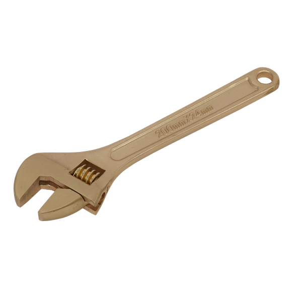 Sealey NS066 Adjustable Wrench 200mm - Non-Sparking