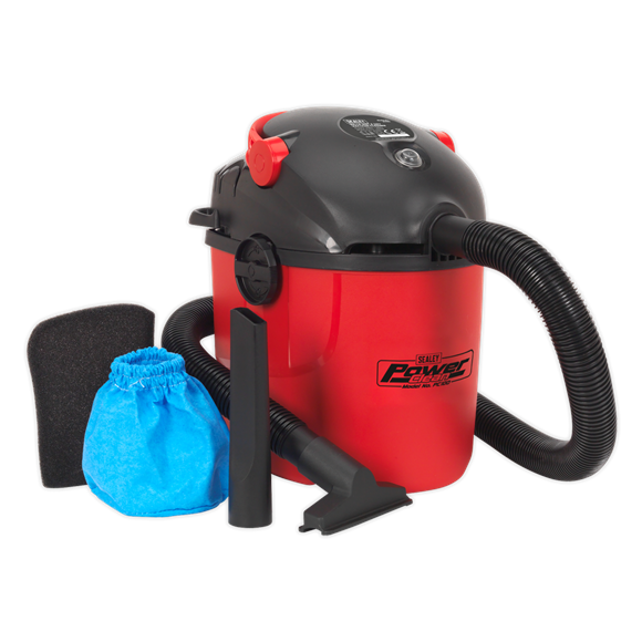Sealey PC100 Vacuum Cleaner Wet & Dry 10L 1000W/230V