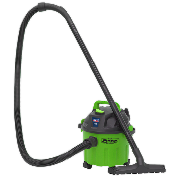 Sealey PC102HV Vacuum Cleaner Wet & Dry 10L 1000W/230V - Hi-Vis Green