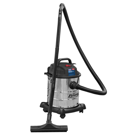 Sealey PC195SD Vacuum Cleaner Wet & Dry 20L 1200W/230V Stainless Drum