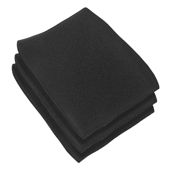 Sealey PC380MFF Foam Filter - Pack of 3