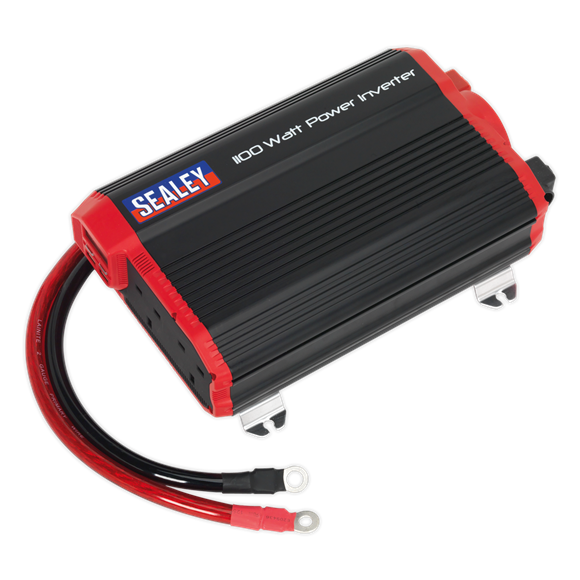 Sealey PI1100 Power Inverter Modified Sine Wave 1100W 12V DC - 230V~50Hz