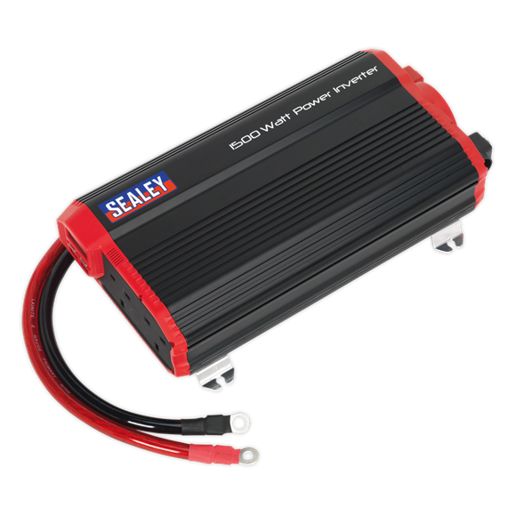 Sealey PI1500 Power Inverter Modified Sine Wave 1500W 12V DC - 230V 50Hz