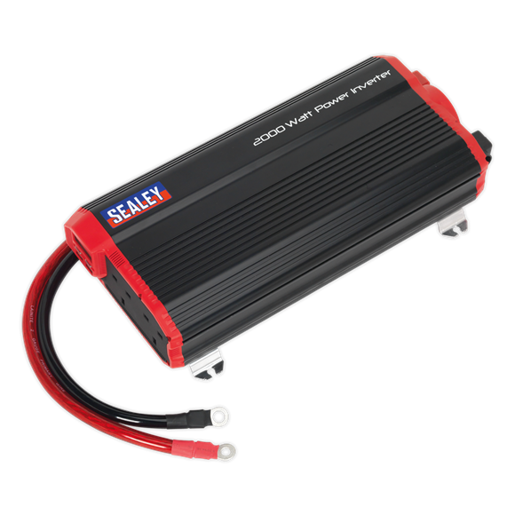 Sealey PI2000 Power Inverter Modified Sine Wave 2000W 12V DC - 230V 50Hz