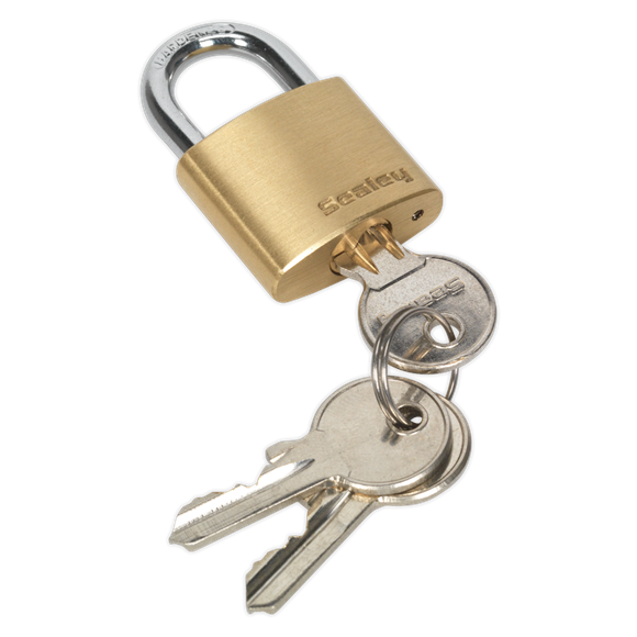 Sealey PL100 Brass Body Padlock 30mm