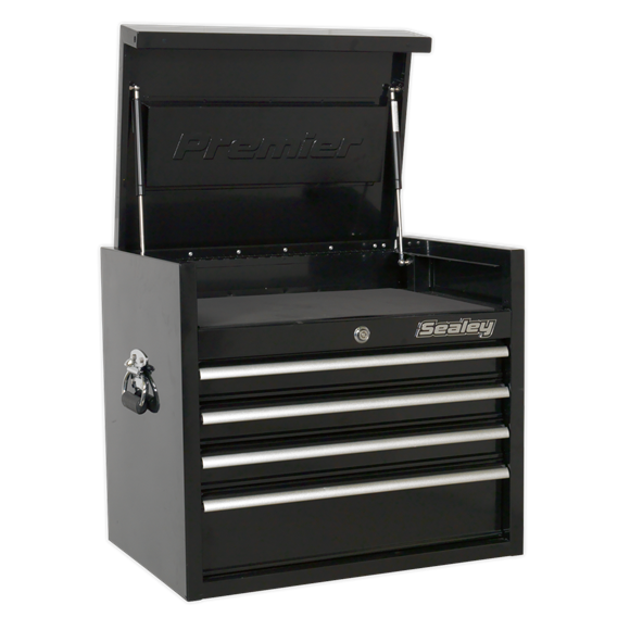 Sealey PTB66004 Topchest 4 Drawer 660mm Heavy-Duty Black