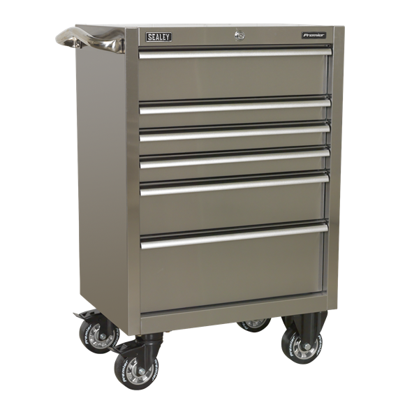 Sealey PTB67506SS Rollcab 6 Drawer 675mm Stainless Steel Heavy-Duty