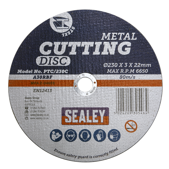 Sealey PTC/230C Cutting Disc Ø230 x 3mm 22mm Bore