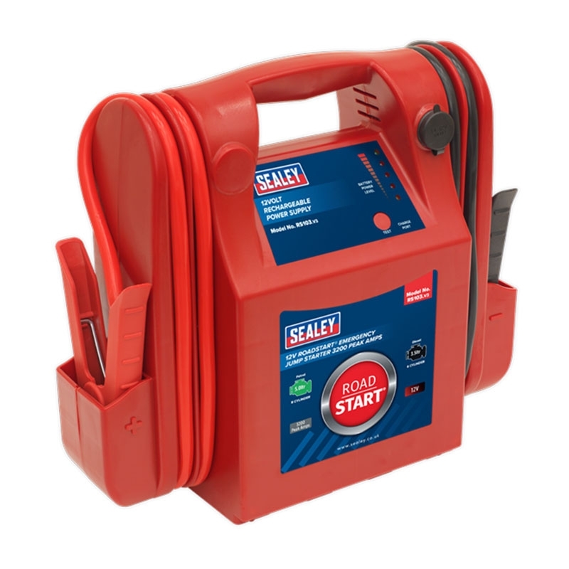 Sealey RS103 RoadStart Emergency Jump Starter 12V 3200 Peak Amps
