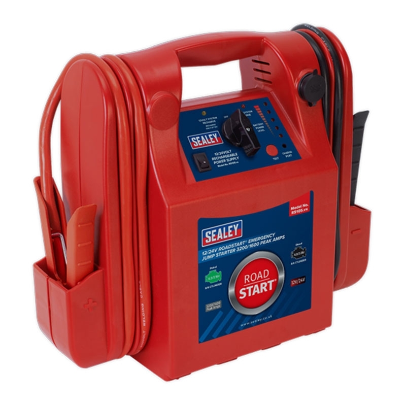 Sealey RS105 RoadStart Emergency Jump Starter 12/24V 3200/1600 Peak Amps