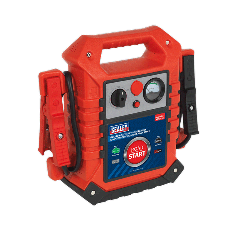 Sealey RS125 RoadStart Emergency Jump Starter 12/24V 3000/1500 Peak Amps