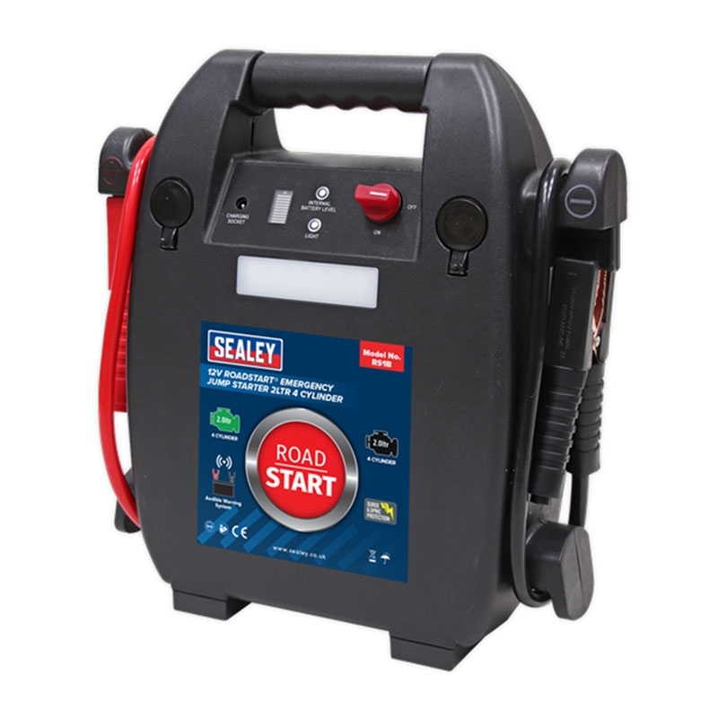 Sealey RS1B RoadStart Emergency Jump Starter 12V 2L 4 Cylinder