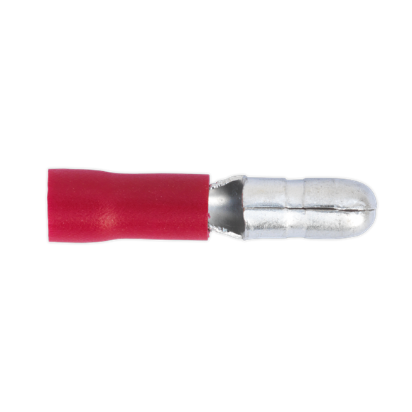 Sealey RT11 Bullet Terminal Ø4mm Male Red Pack of 100