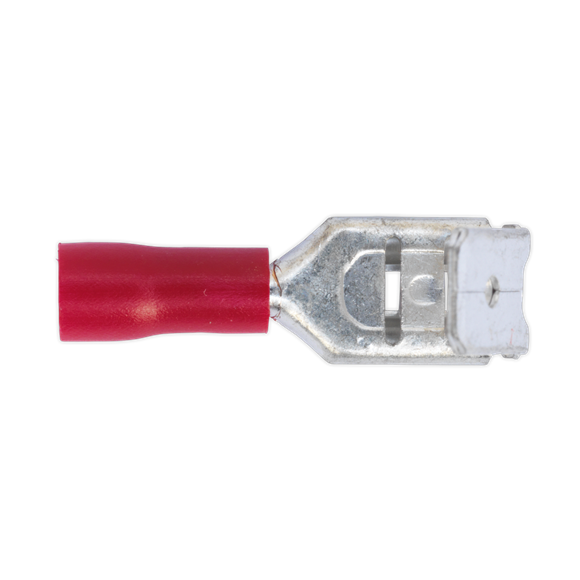 Sealey RT17 Piggy-Back Terminal 6.3mm Red Pack of 100
