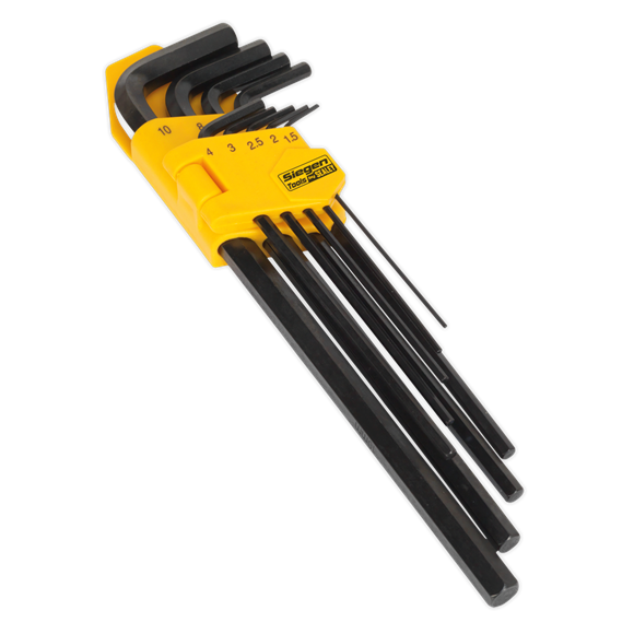 Sealey S01092 Hex Key Set 9pc Extra-Long Metric