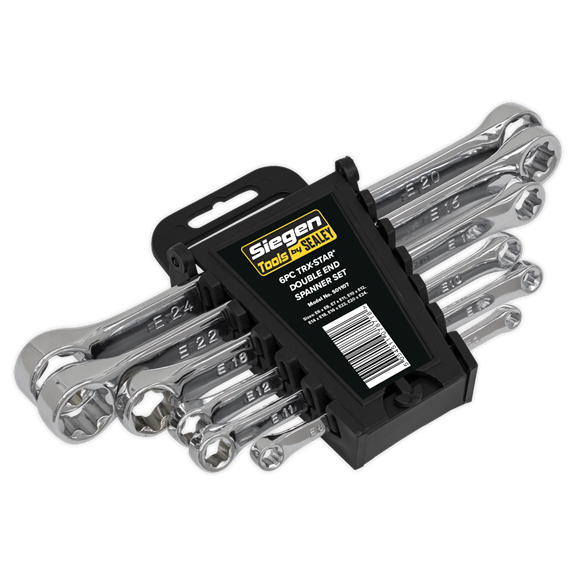 Sealey S01107 TRX-Star* Double End Spanner Set 6pc
